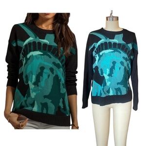 Tibi Lady Liberty Pullover Crew Neck Sweater XS